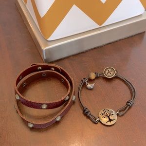 Lot of 2 Leather Bracelets